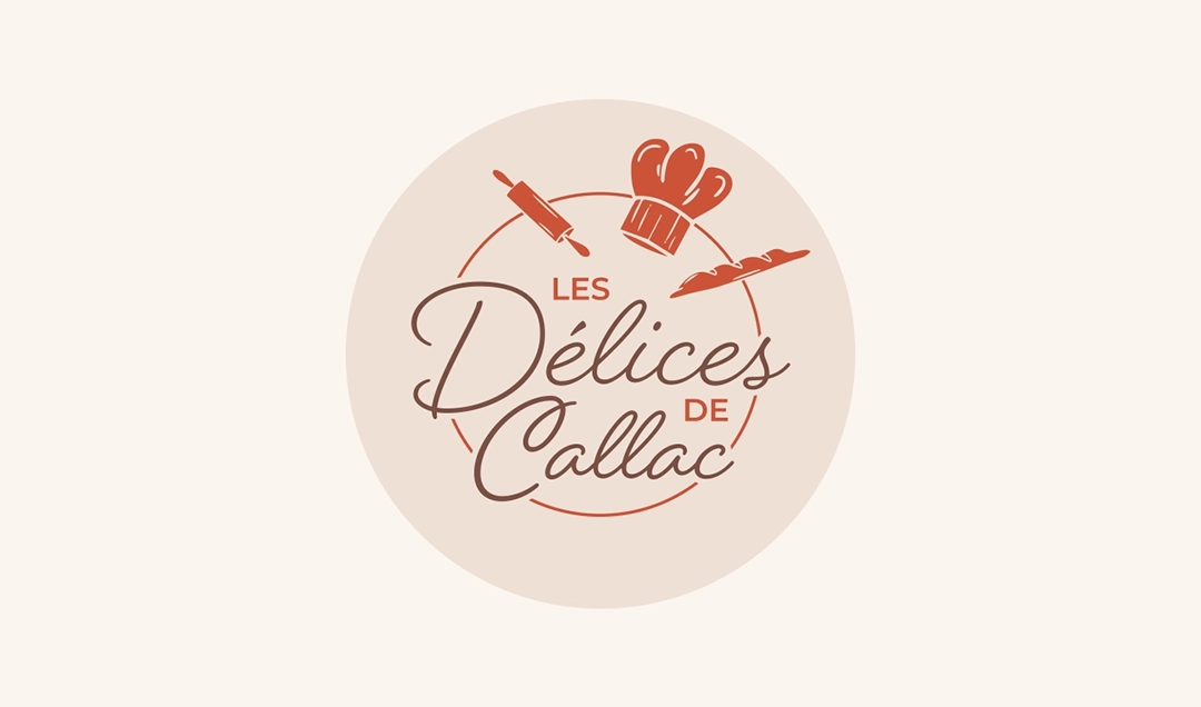 Logo réalisée pour la boulangerie Les Délices de Callac, par la graphiste Mélanie Appéré
