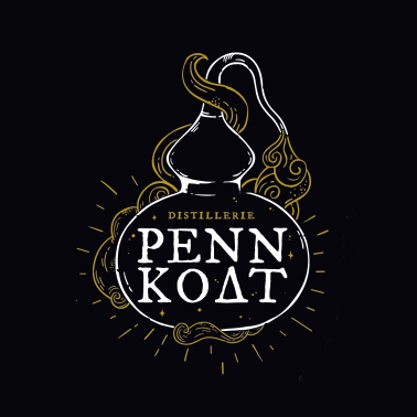 Logo réalisée pour la distillerie Penn Koat par la graphiste Mélanie Appéré.