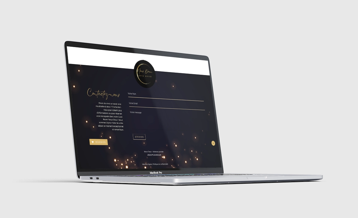 webdesign réalisé pour le site du gîte Nous Deux par la graphiste Mélanie Appéré