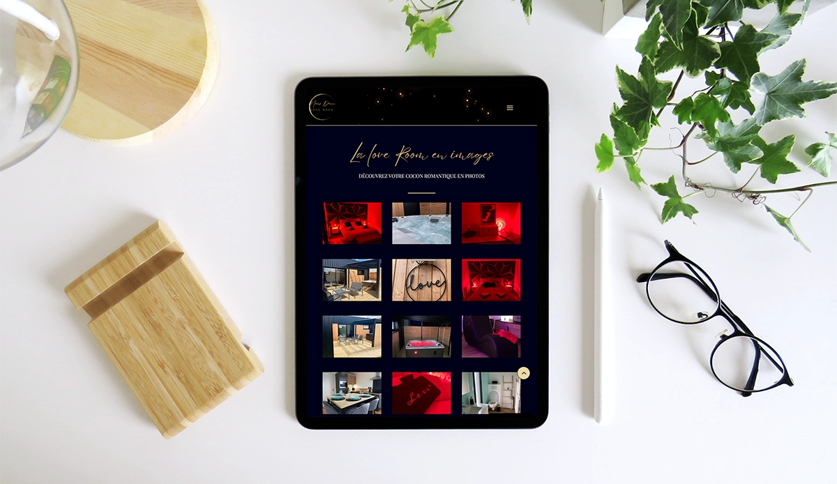 webdesign réalisé pour le site du gîte Nous Deux par la graphiste Mélanie Appéré
