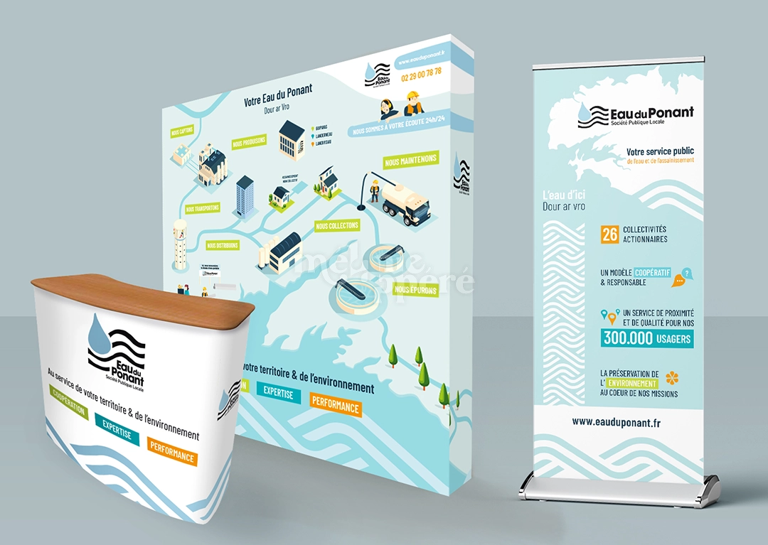 Infographie réalisée pour Eau du Ponant par la graphiste Mélanie Appéré