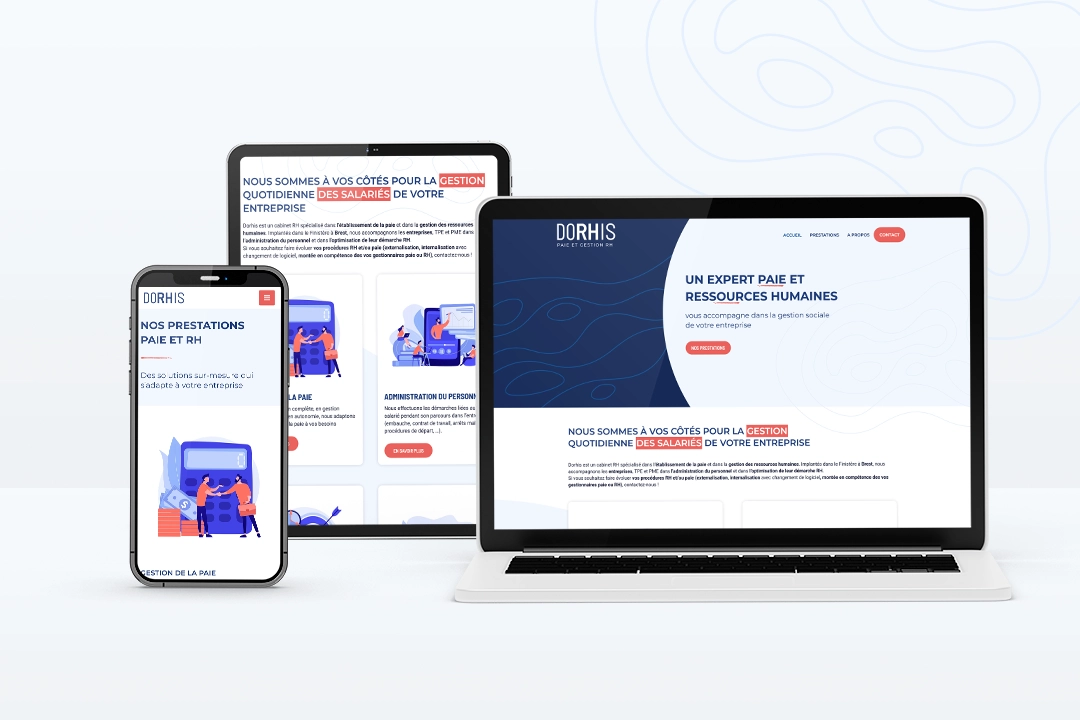 Refonte du site dorhis.fr par la graphiste et webdesigner Mélanie Appéré