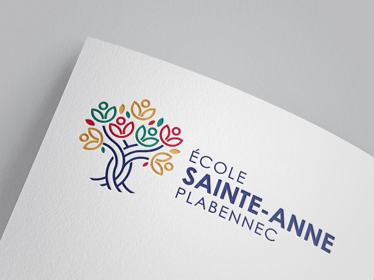 Identité visuelle réalisée pour l'école Sainte Anne de Plabennec, par la graphiste Mélanie Appéré