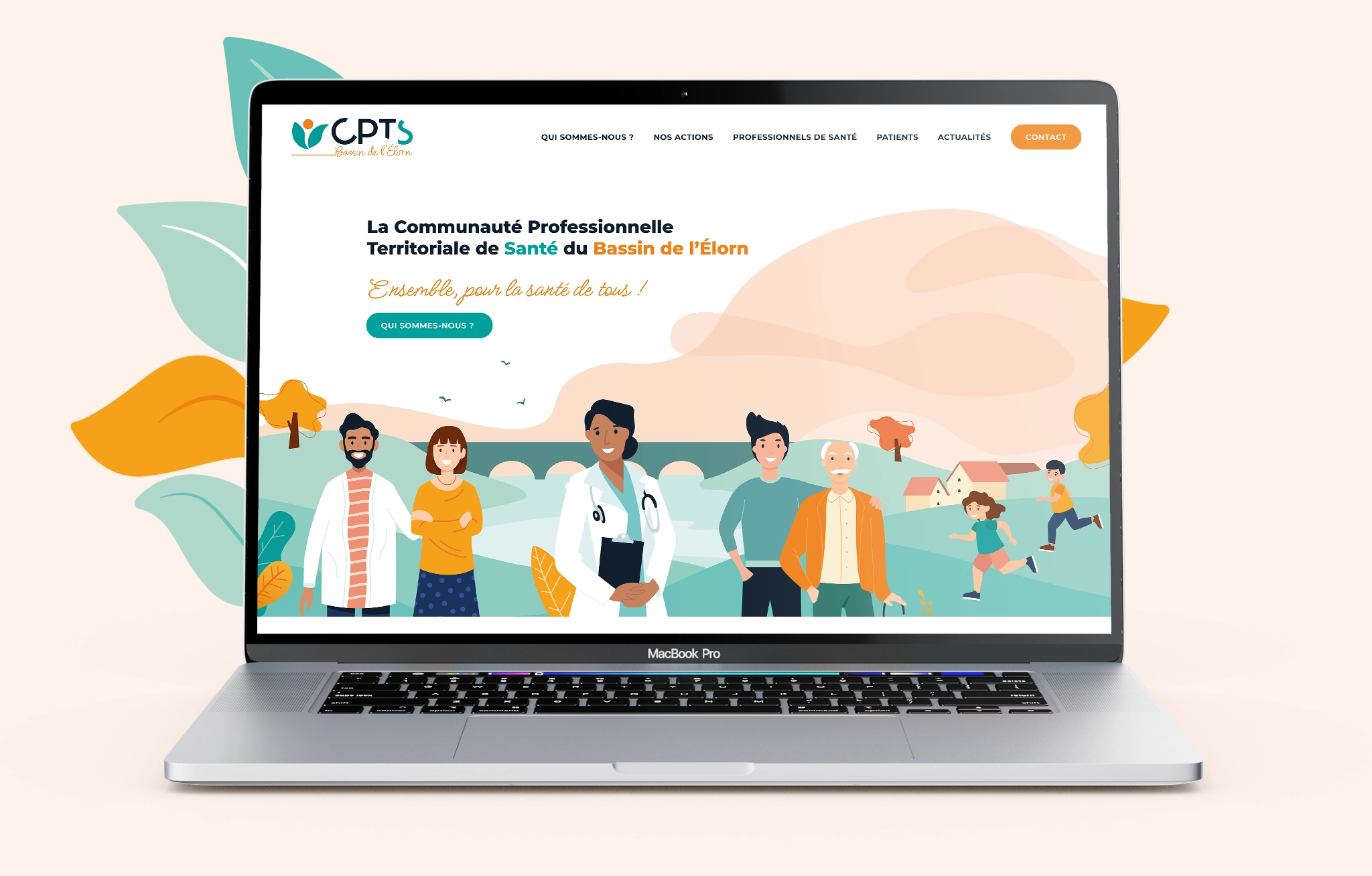 Site web de la CPTS du Bassin de l'Elorn, réalisé par Mélanie Appéré