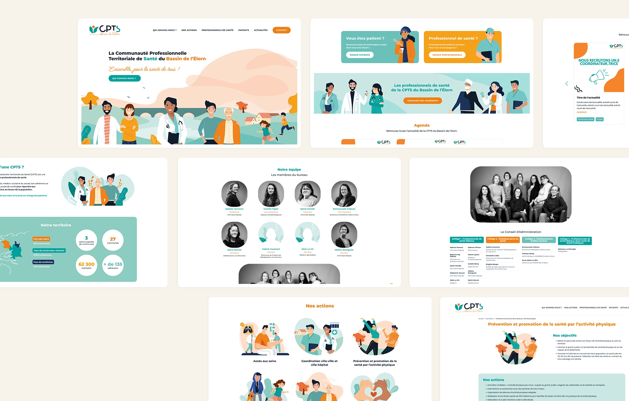 Site web de la CPTS du Bassin de l'Elorn, réalisé par Mélanie Appéré