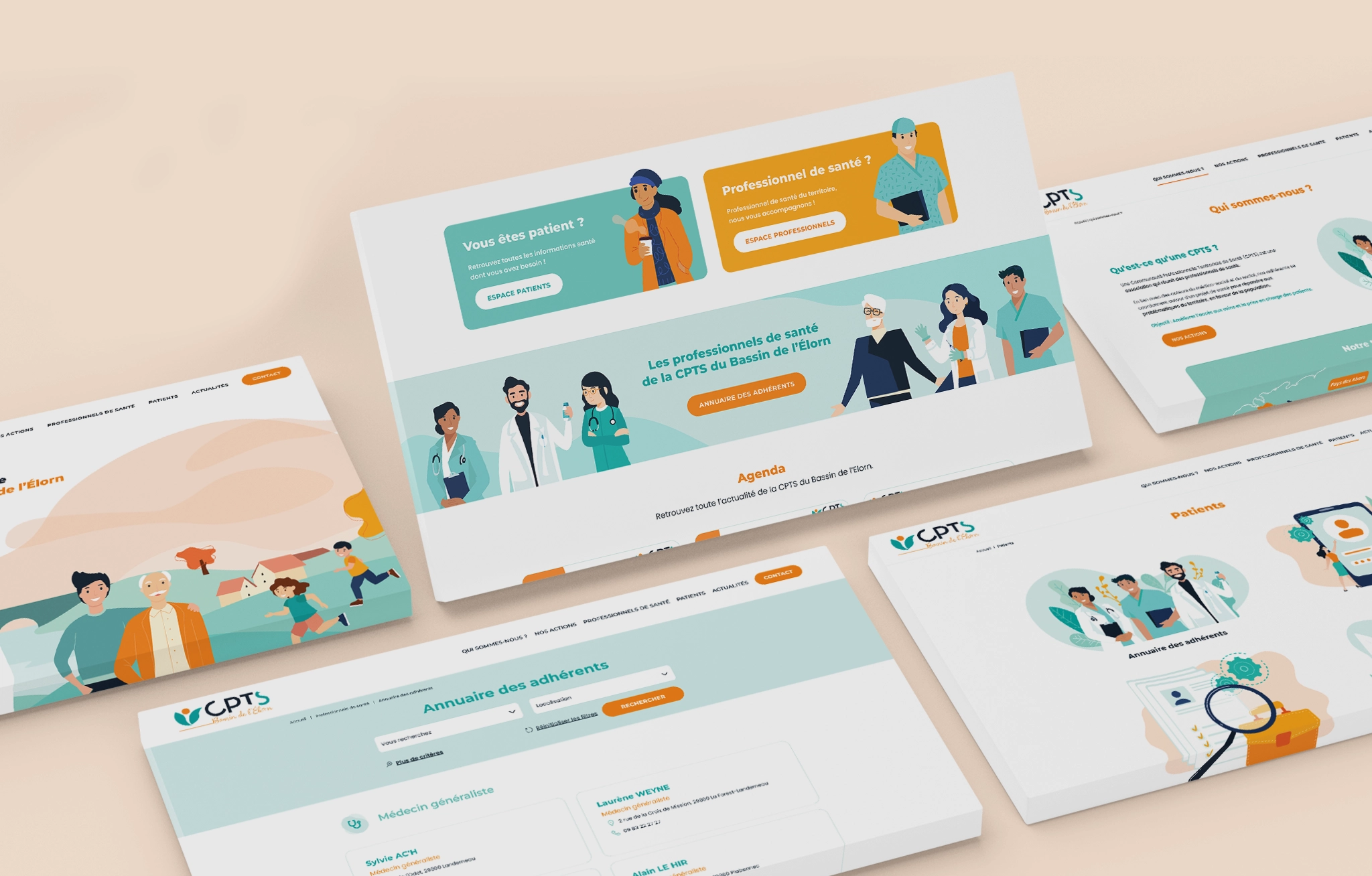 Site web de la CPTS du Bassin de l'Elorn, réalisé par Mélanie Appéré