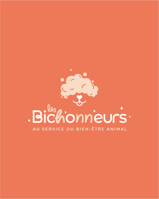 Logo Les Bichonneurs, réalisé par la graphiste Mélanie Appéré