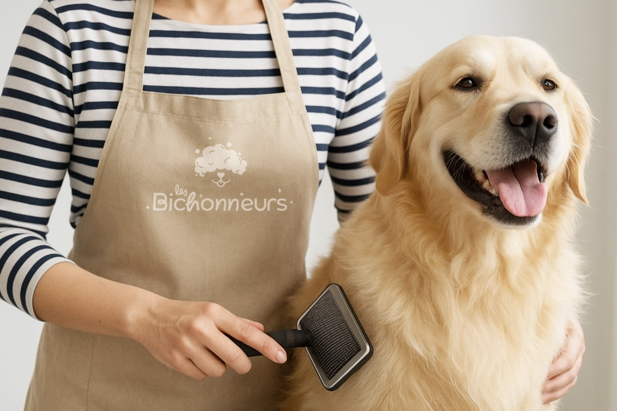 Identité visuelle Les Bichonneurs, réalisé par la graphiste Mélanie Appéré