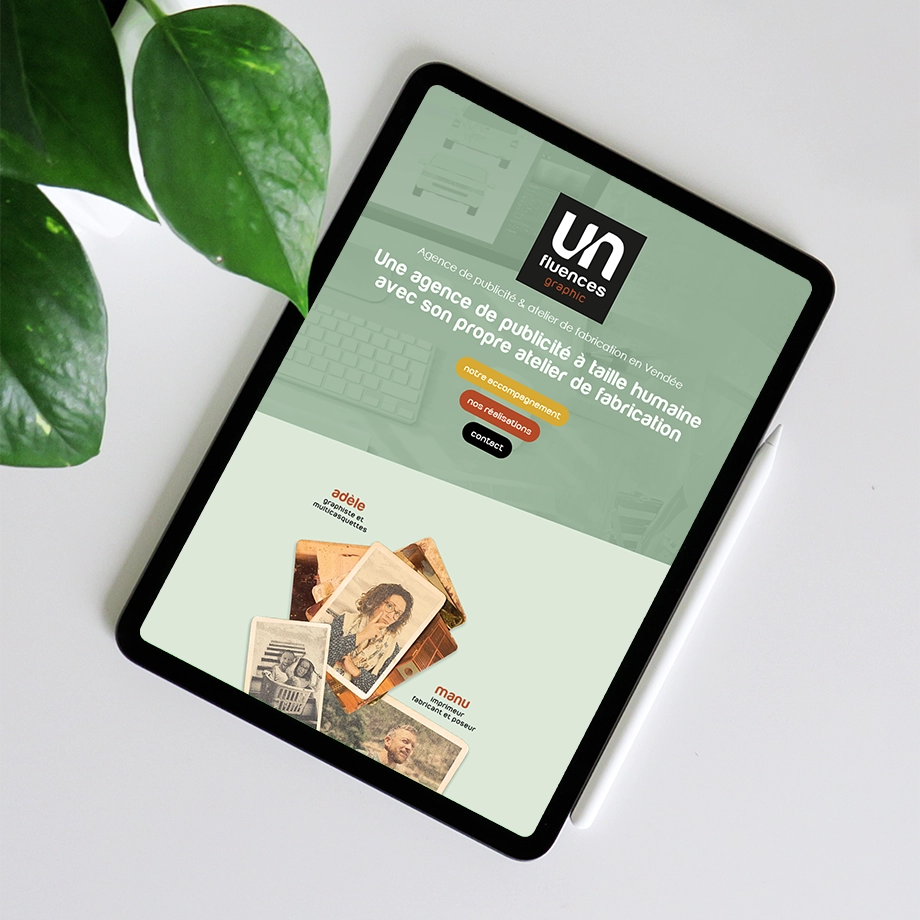 Refonte du site d'Unfluences-graphic par la graphiste Mélanie Appéré