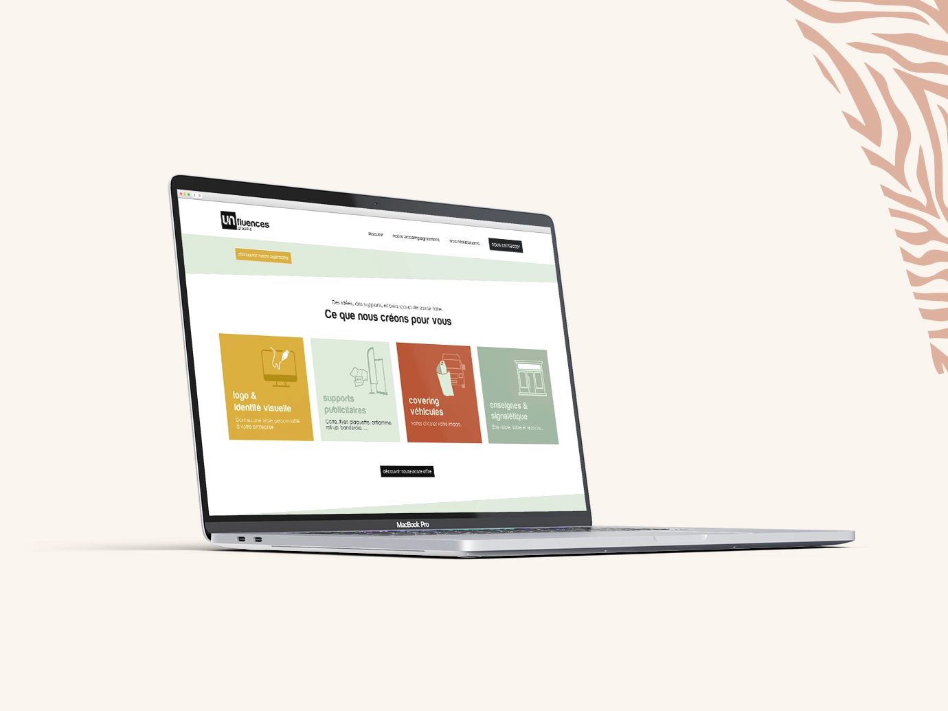 Refonte du site d'Unfluences-graphic par la graphiste Mélanie Appéré